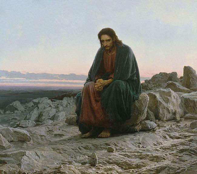Ivan Kramskoi Christ in the desert, Norge oil painting art